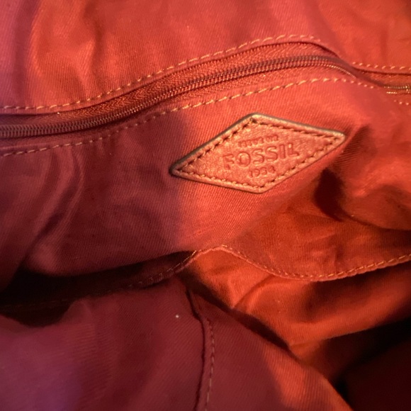 Fossil Jenna Cow Hide Leather Shoulder Tote Bag - Picture 8 of 14